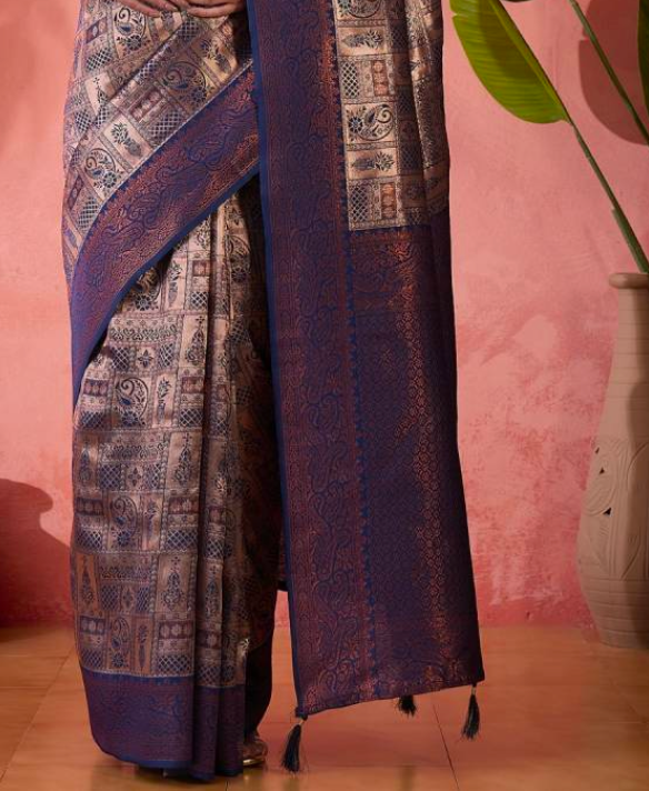 Matrut | Saral Indigo Saree