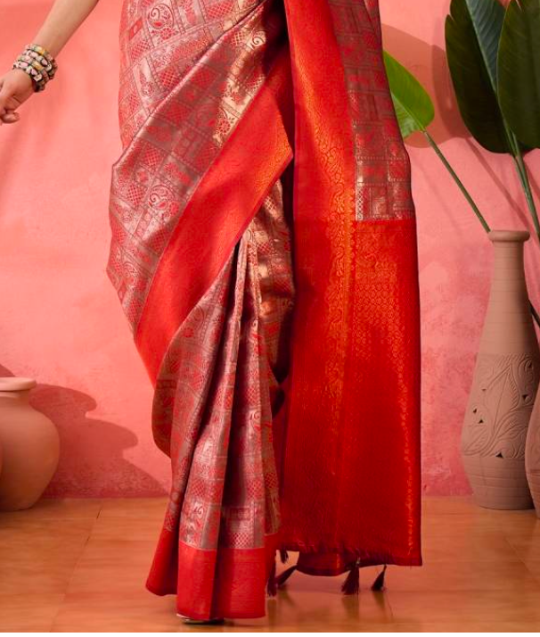 Matrut | Saral Red Saree