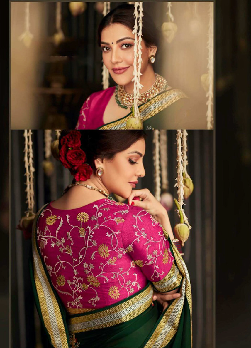 Matrut | Hit Volume Green-Pink Saree