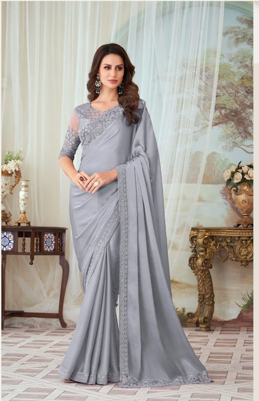 Matrut | Shehnai Grey Saree