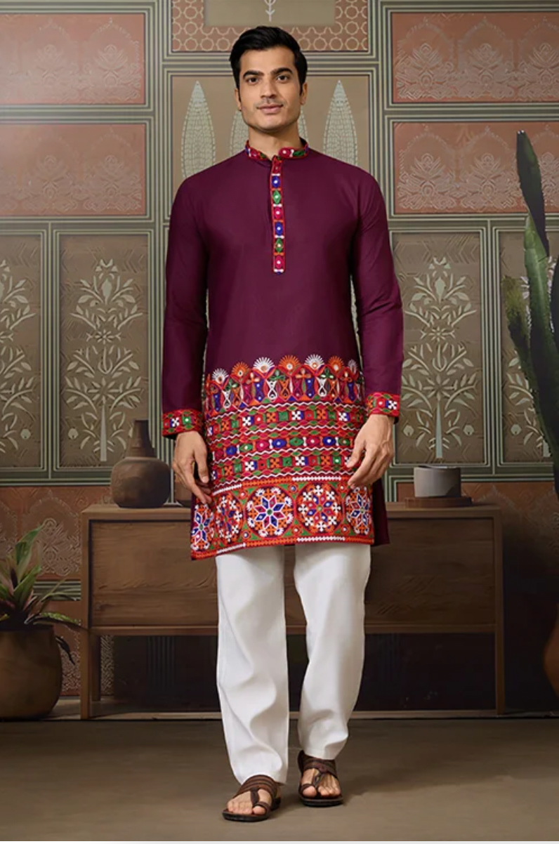 Matrut | Raas Wine Kurta Set