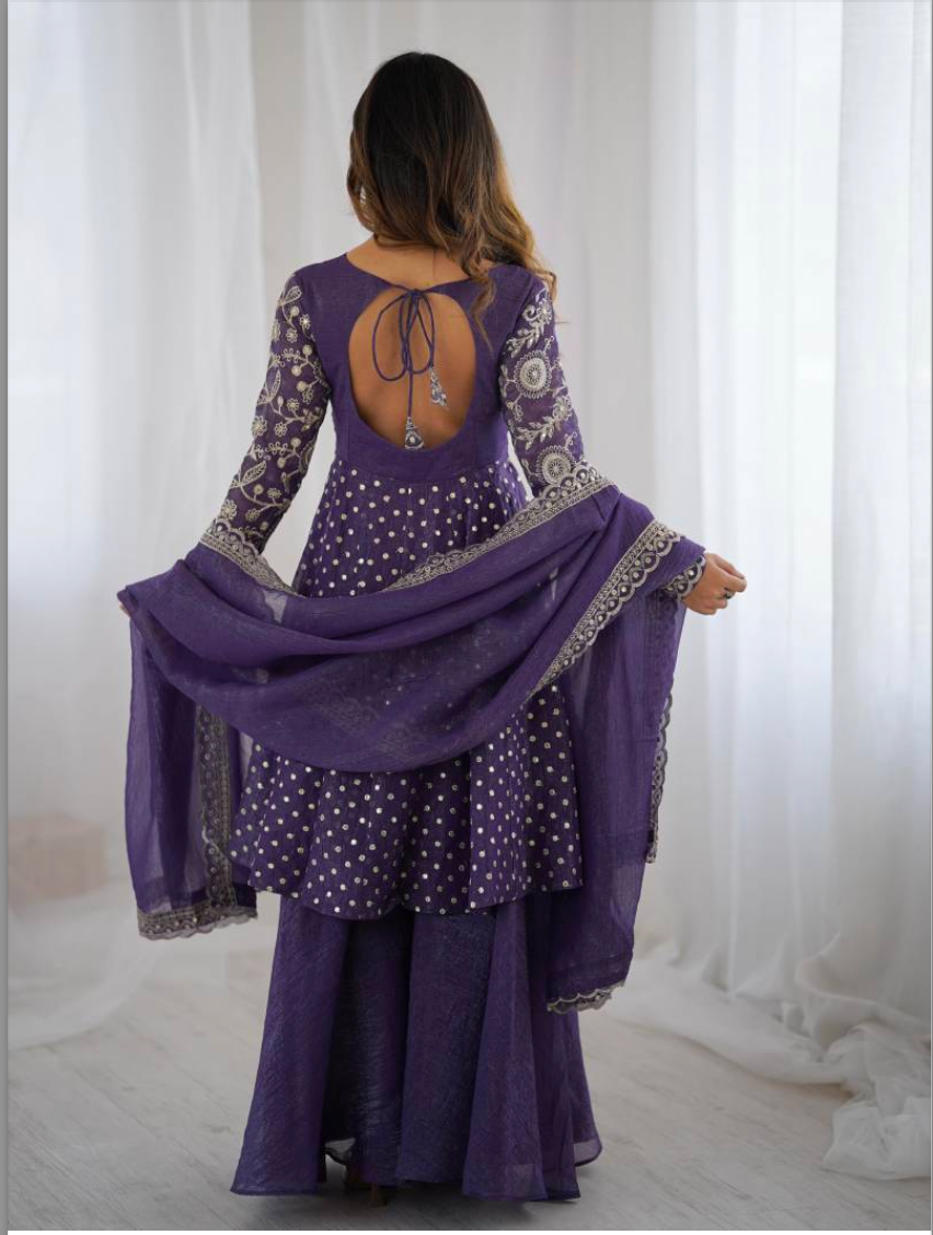 Matrut | Ruhi Purple Anarkali Suit