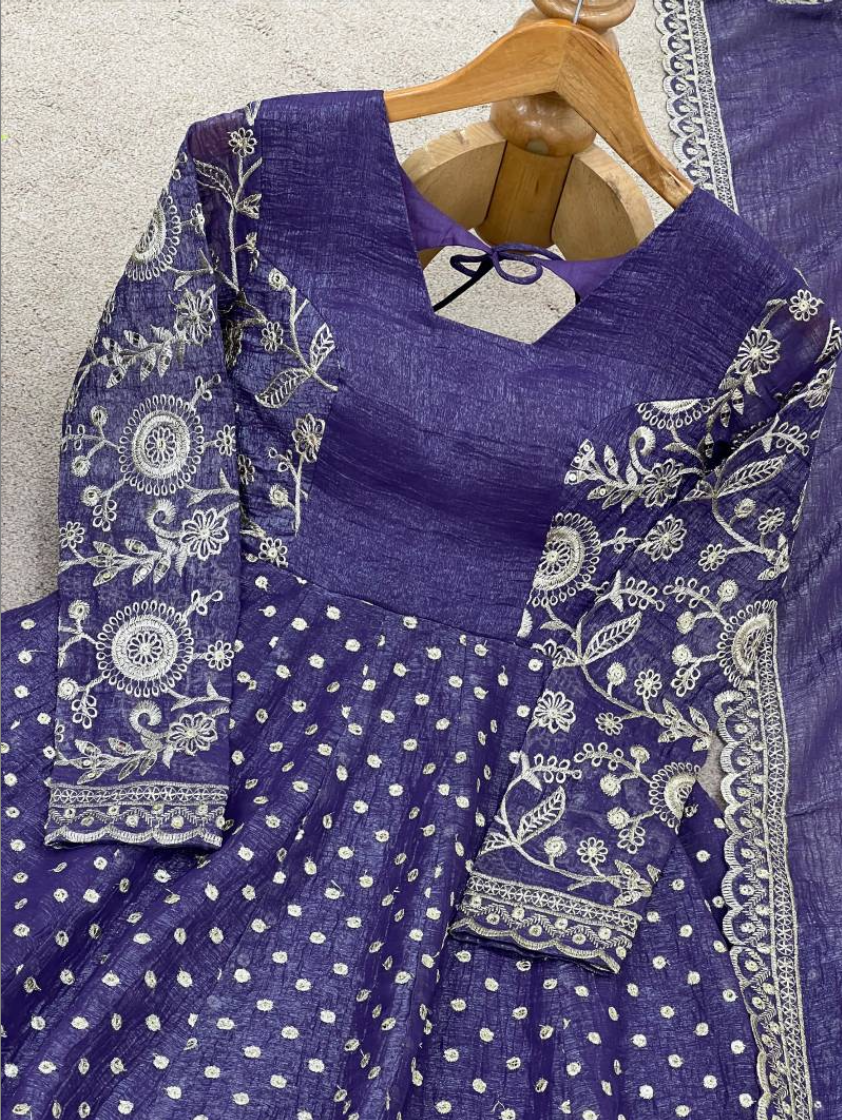 Matrut | Ruhi Purple Anarkali Suit
