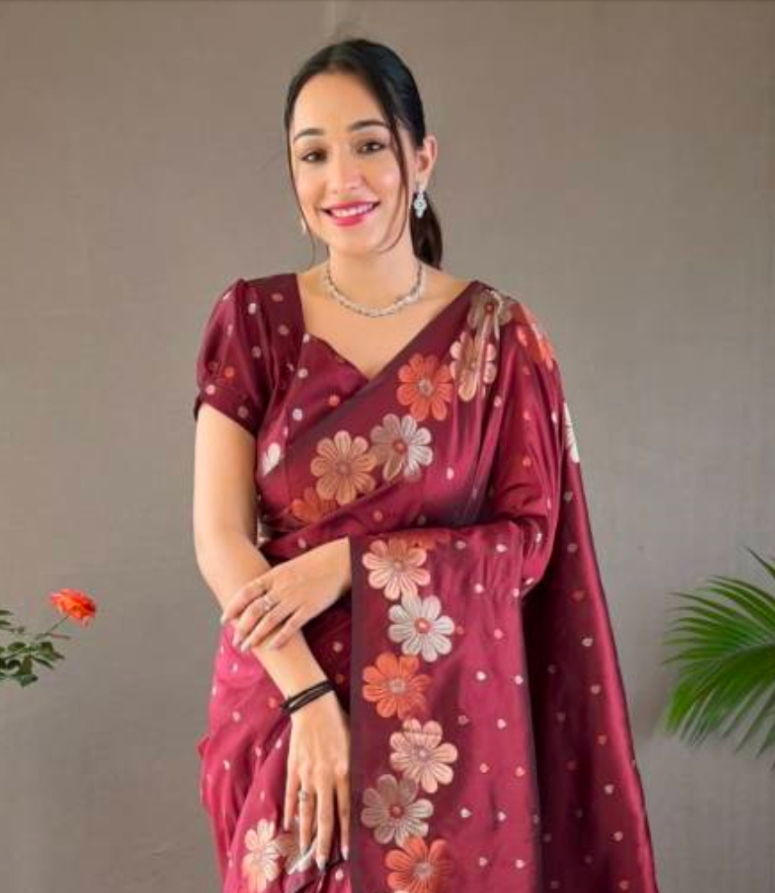 Matrut | Siya Maroon Saree