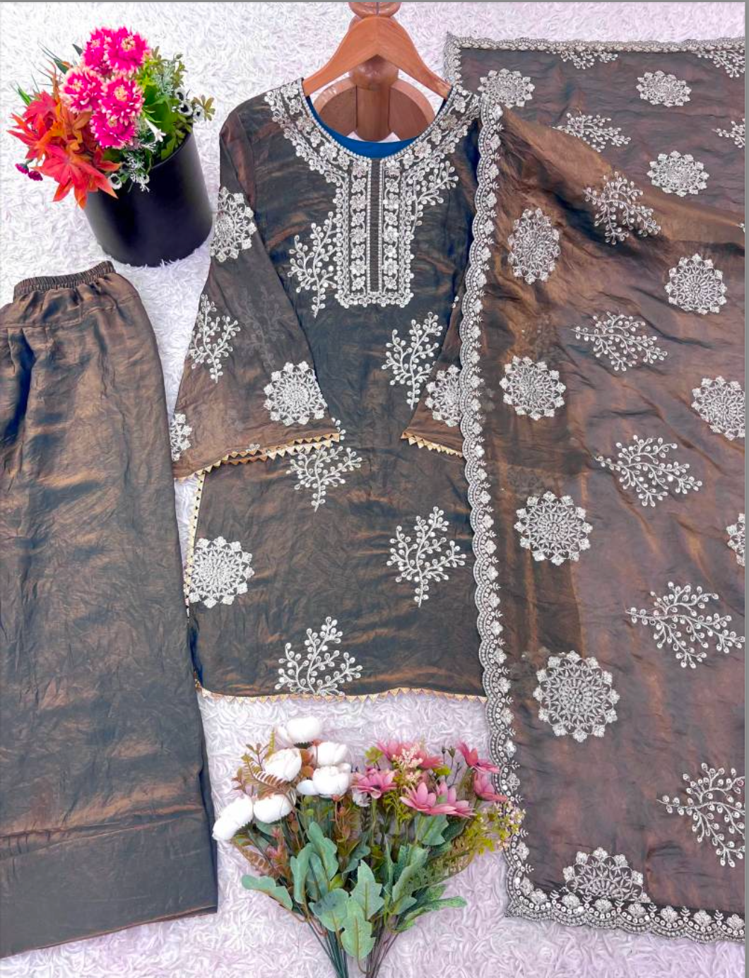 Matrut | Ruhi Two-tone Palazzo Suit