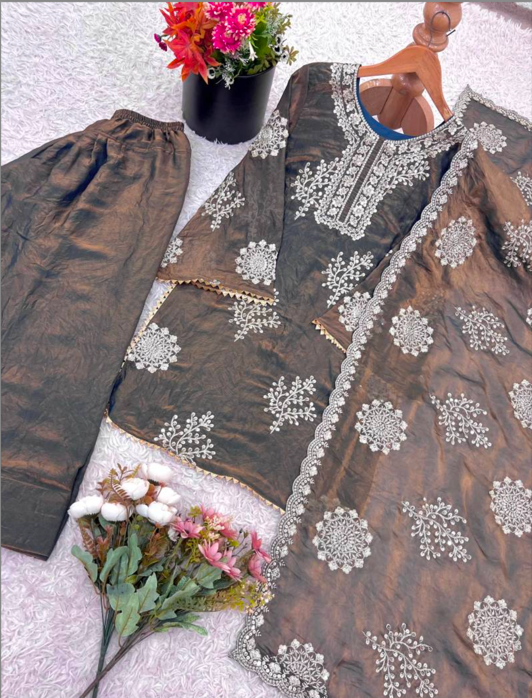 Matrut | Ruhi Two-tone Palazzo Suit