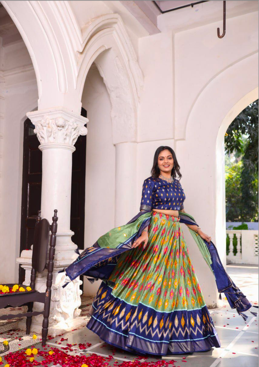 Matrut | Yuvti Navy Multicolor Lehenga - 01