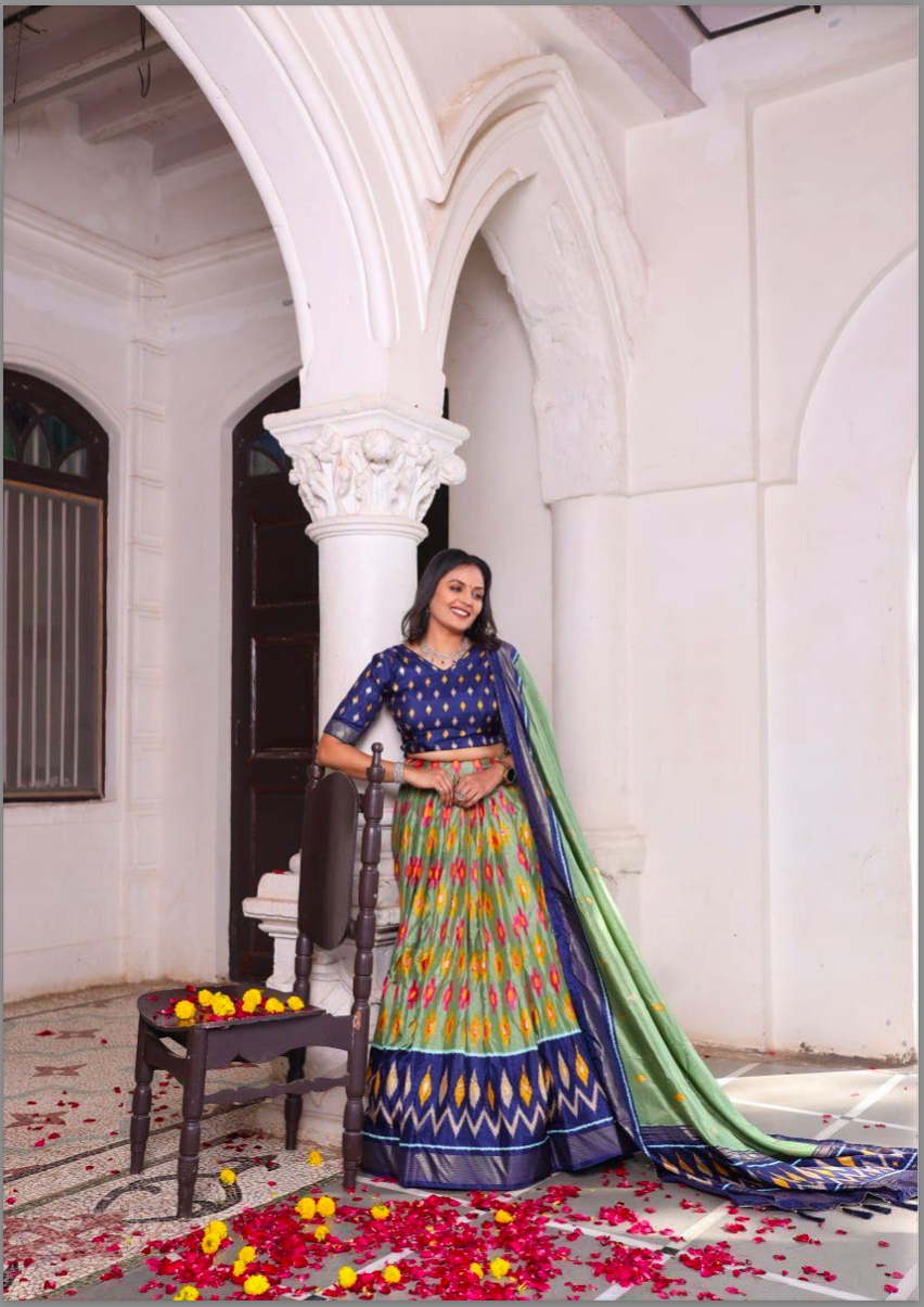 Matrut | Yuvti Navy Multicolor Lehenga - 01