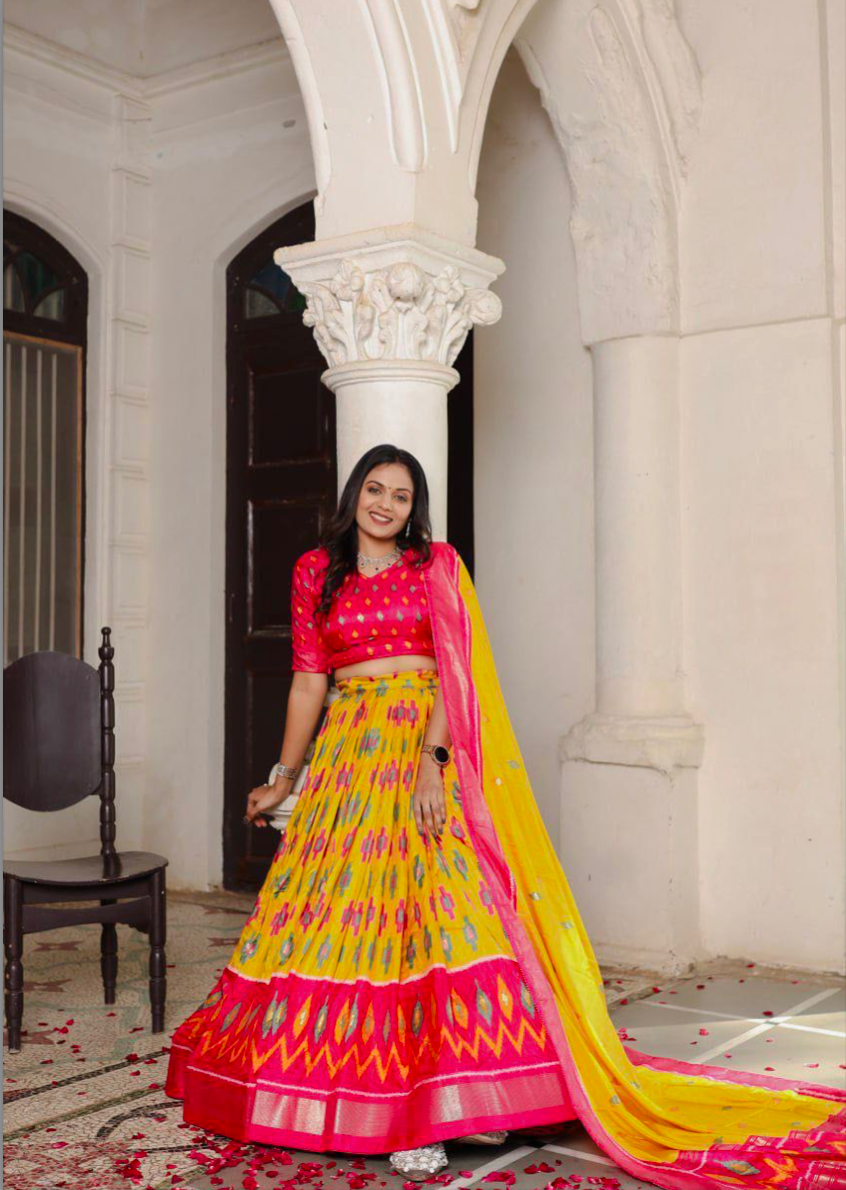 Matrut | Yuvti Yellow Multicolor Lehenga