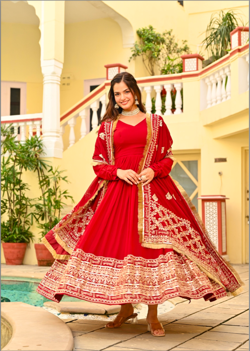 Matrut | Shehnayi Red Gown