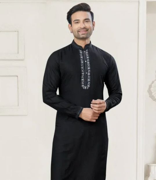 Matrut | Pure Weave Black Kurta Set