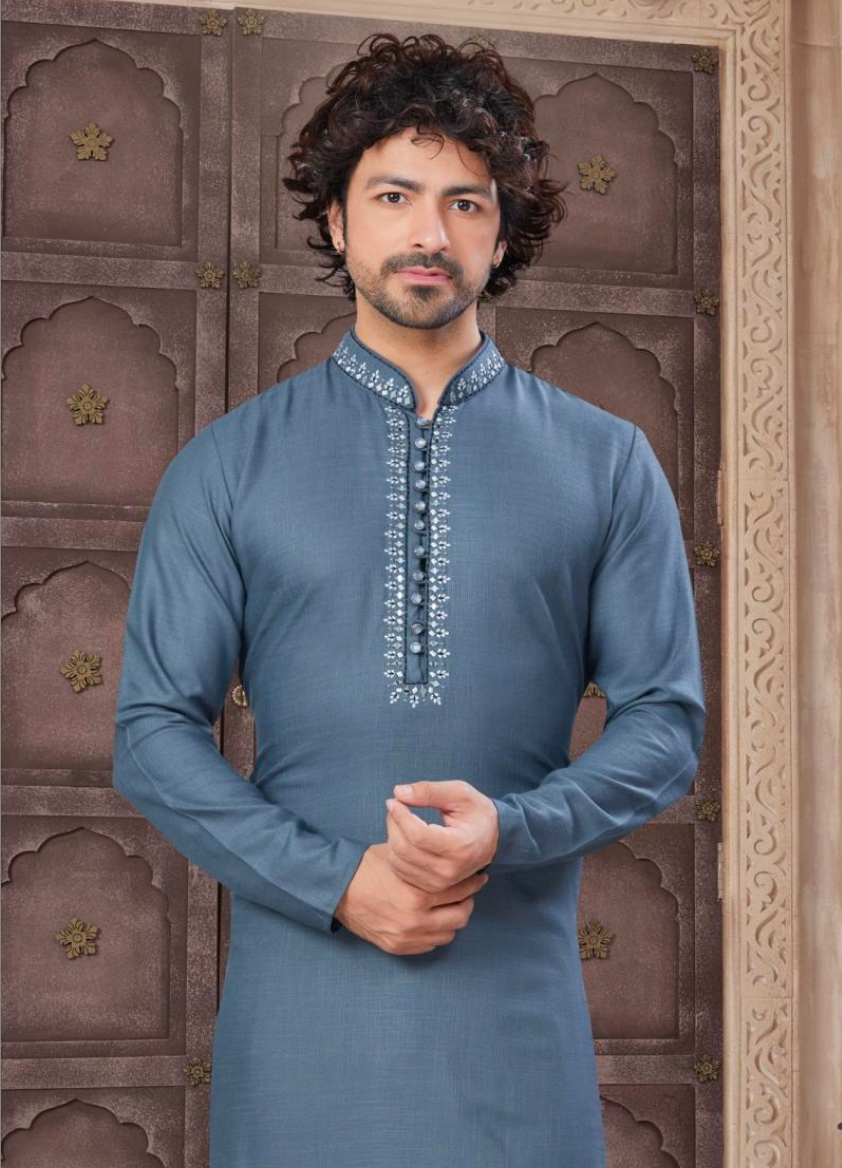 Matrut | Pure Weave Grey Kurta Set