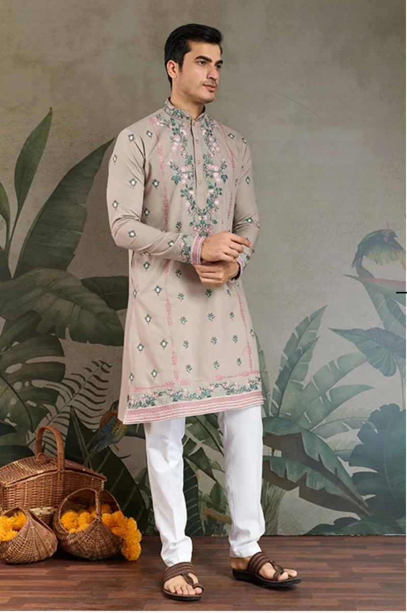 Matrut | Fusion Fits-3 Ivory Kurta Set