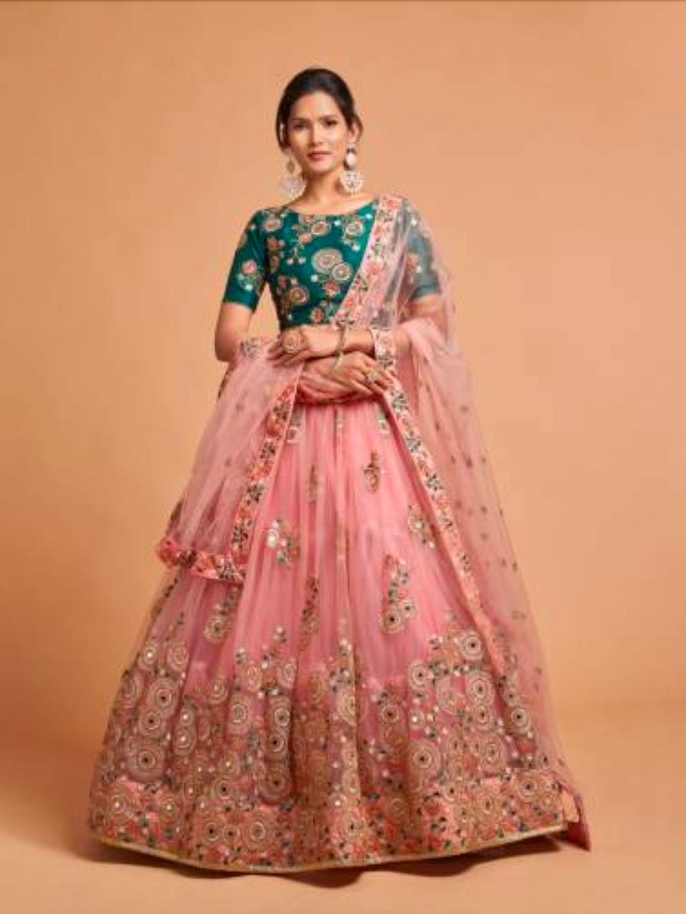 Matrut | Neo Romantic Peach Lehenga