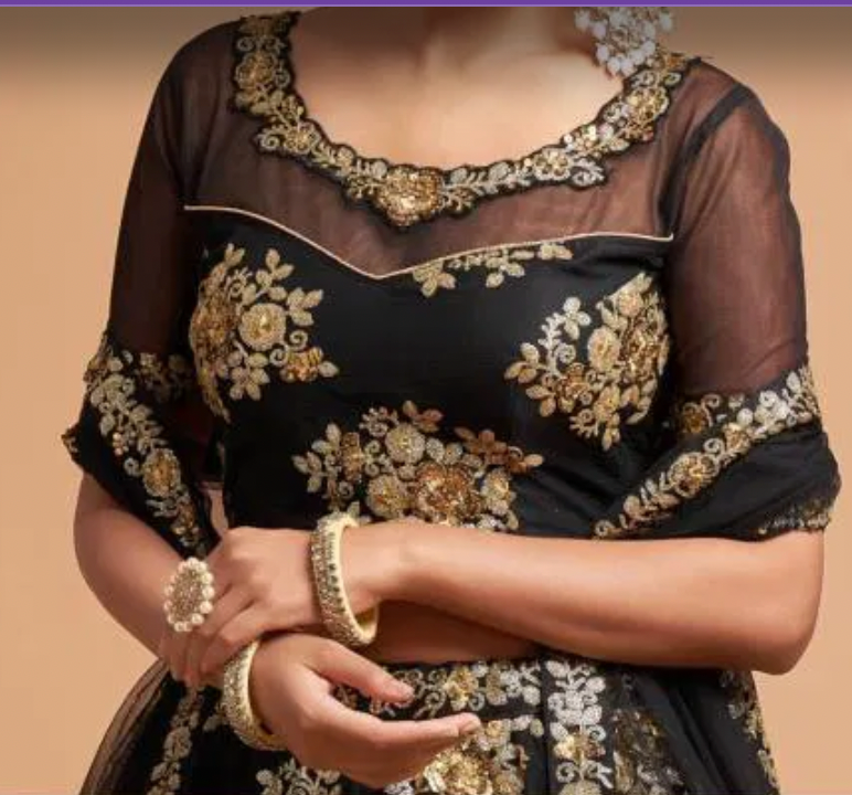 Matrut | Neo Romantic Black Gold Lehenga