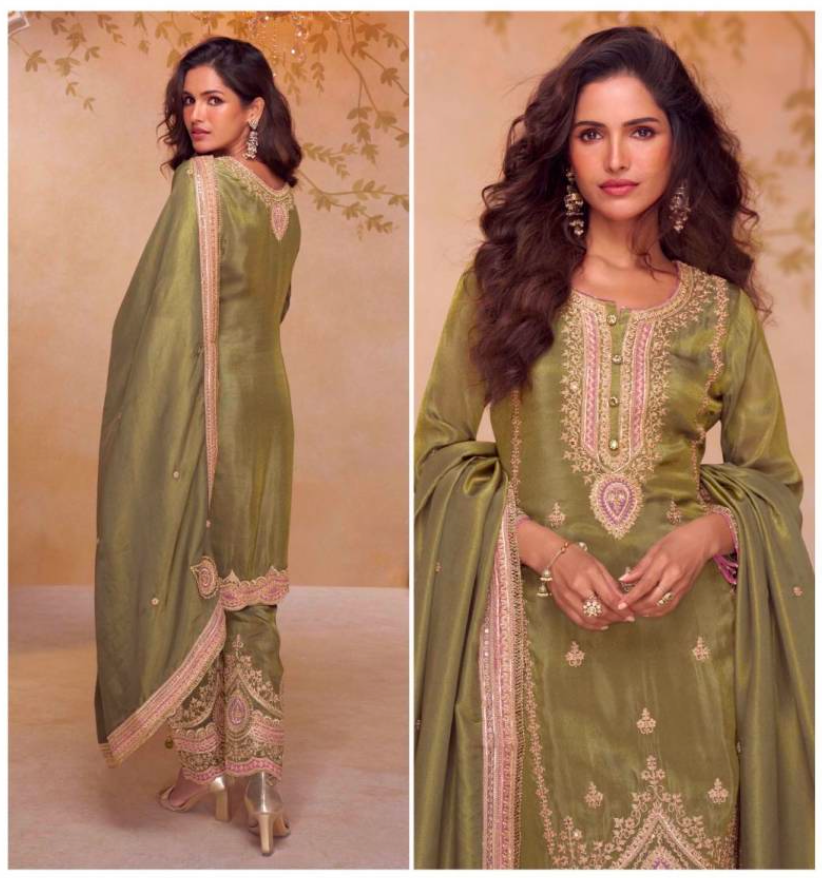 Matrut | Nirali Green Straight Suit