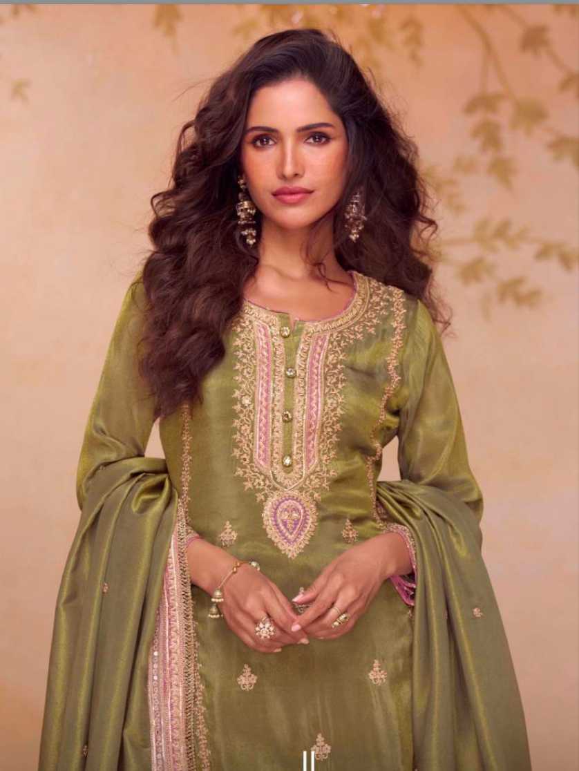 Matrut | Nirali Green Straight Suit