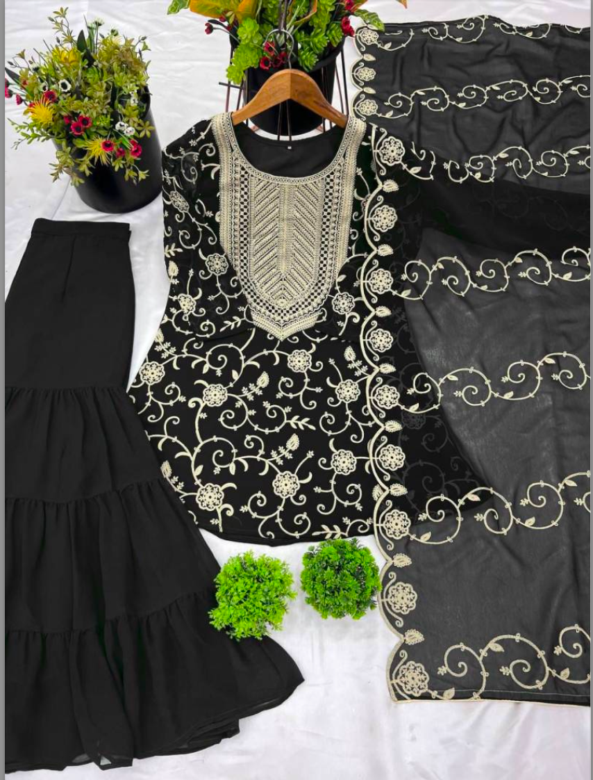 Matrut  | Sabar Black Palazzo Suit