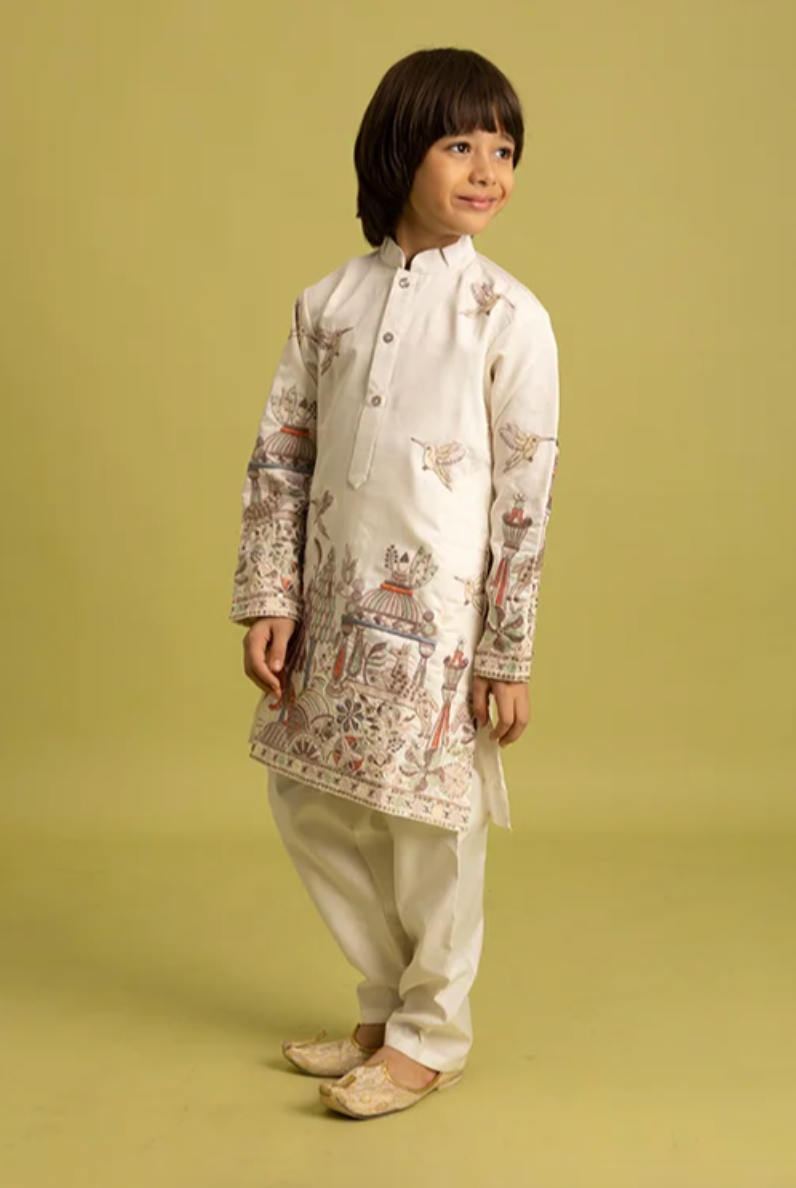 Matrut | Vantara White Boy Kurta Set
