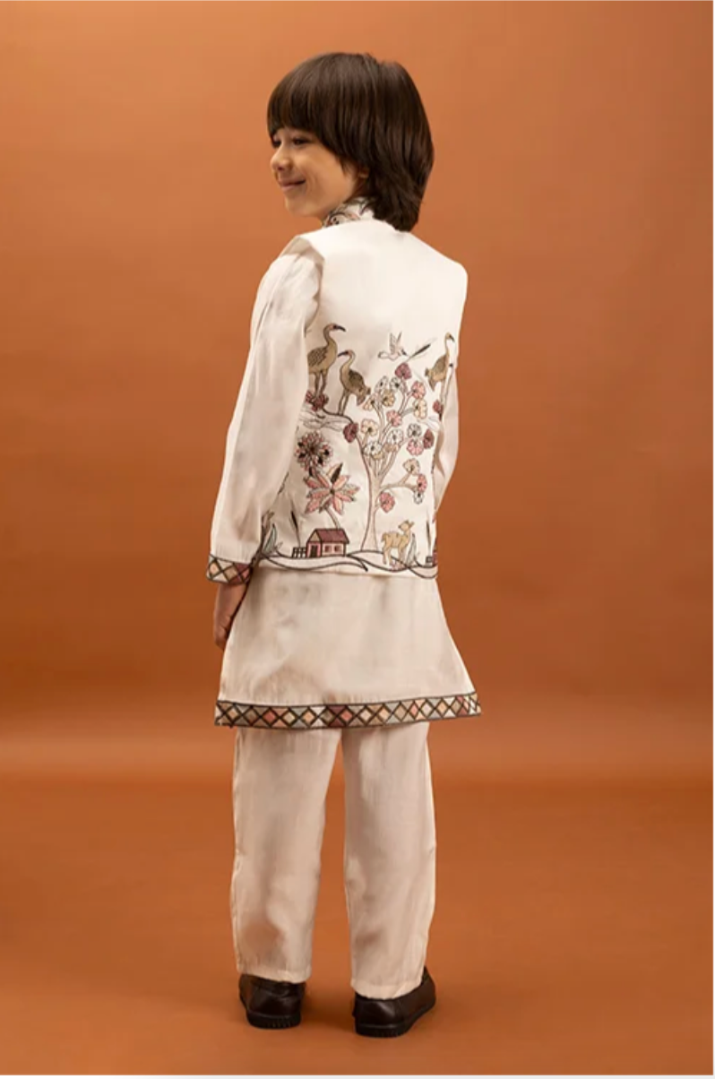 Matrut | Shahi White Boy Kurta Set