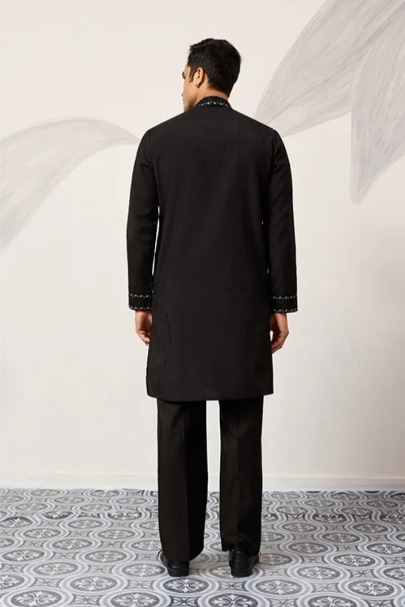 Raunak Black Kurta Set