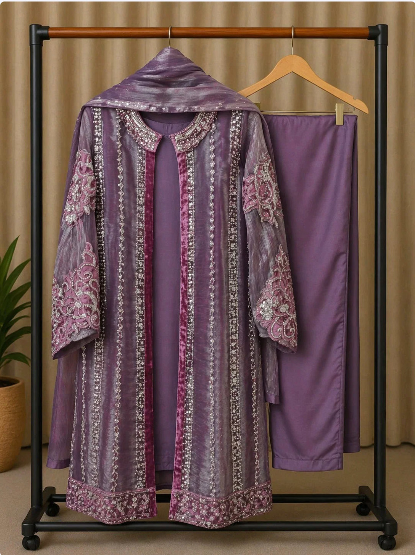 Sheesh Purple Straight Jacket Suit