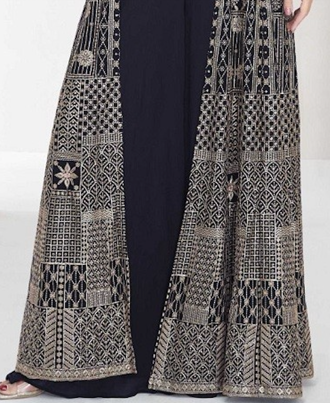 Matrut | Boho Rajputana Navy Blue Palazzo Set