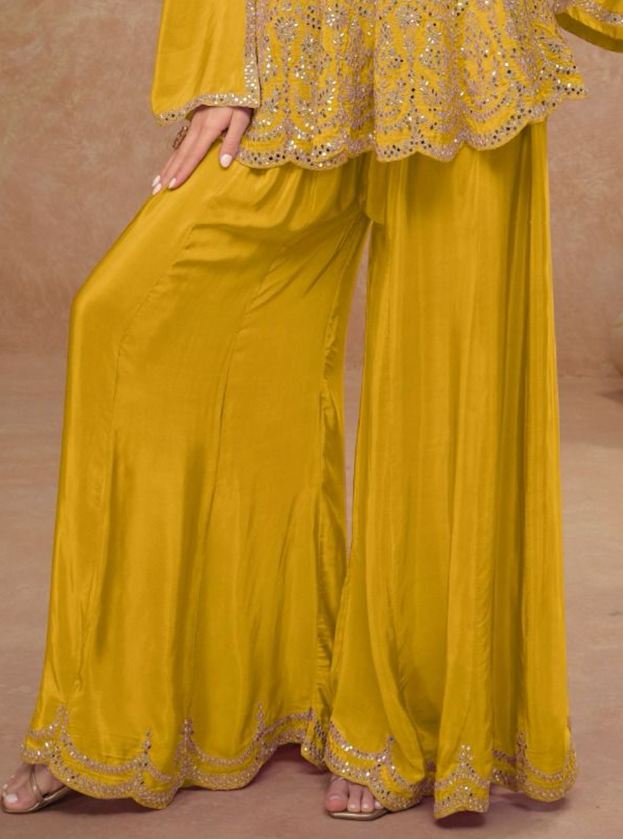 Matrut | Bollywood Belle Yellow Palazzo Set