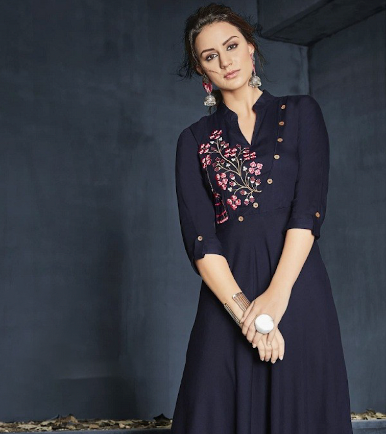 Matrut | Finesse Flare Navy Blue Gown