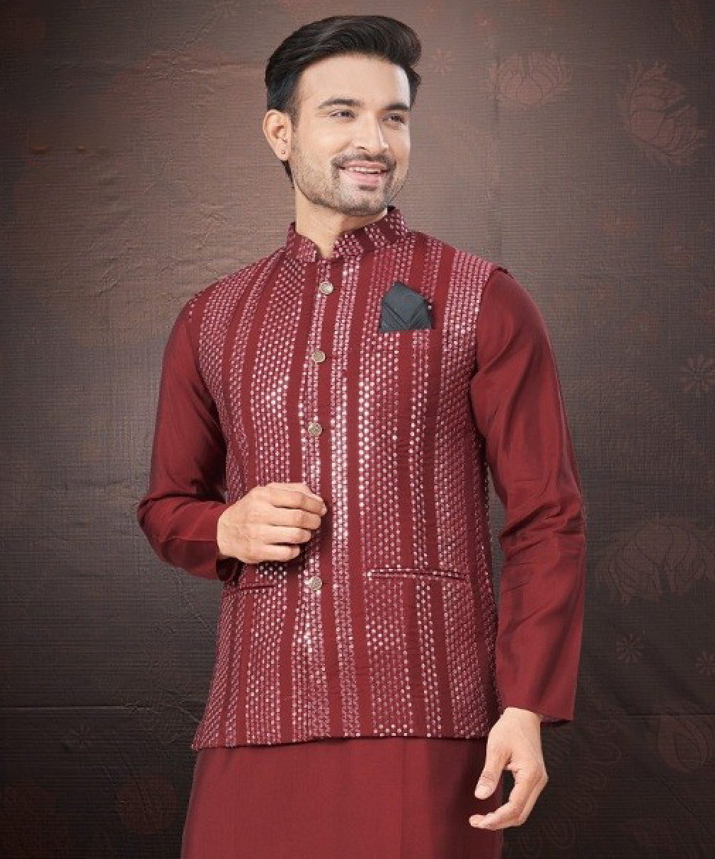 Matrut | Rangroot Maroon Kurta Set