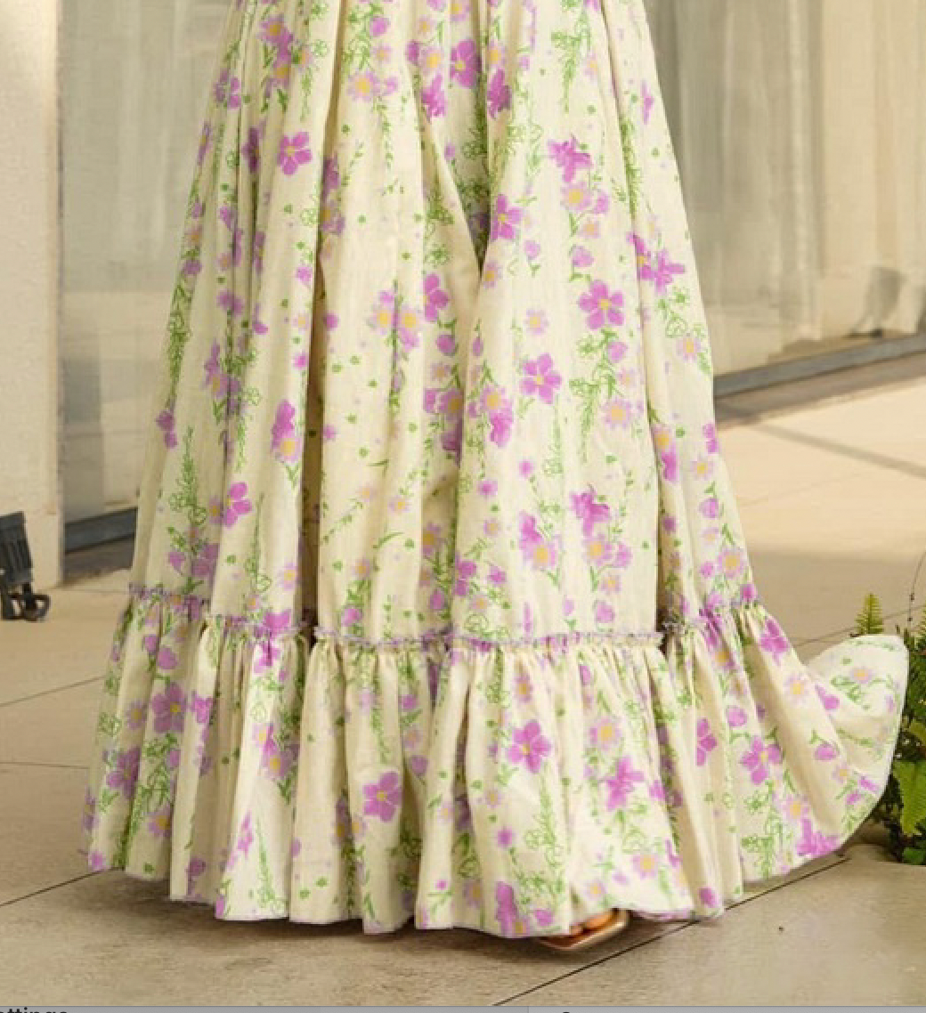 Matrut | Sunpetal Off-White A-line Dress