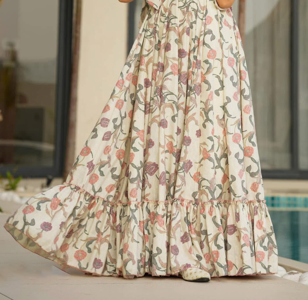 Matrut | Sunpetal White Multicolor A-line Dress