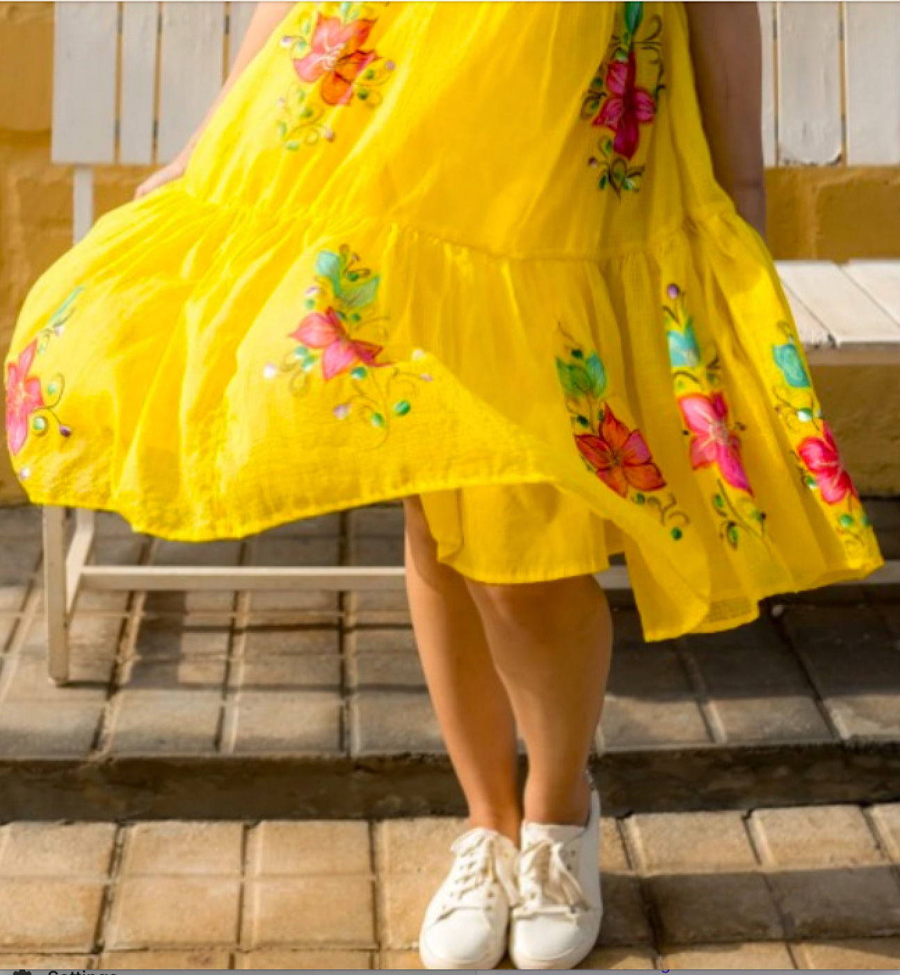 Matrut  | Rosaira Yellow Empire Waist Dress