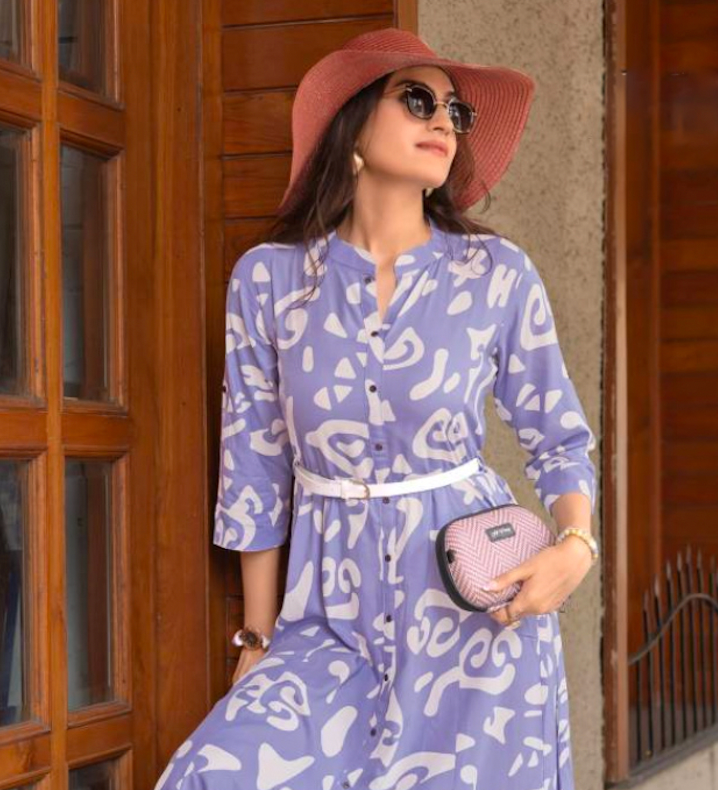 Matrut | Tripsy Belt Purple Dress