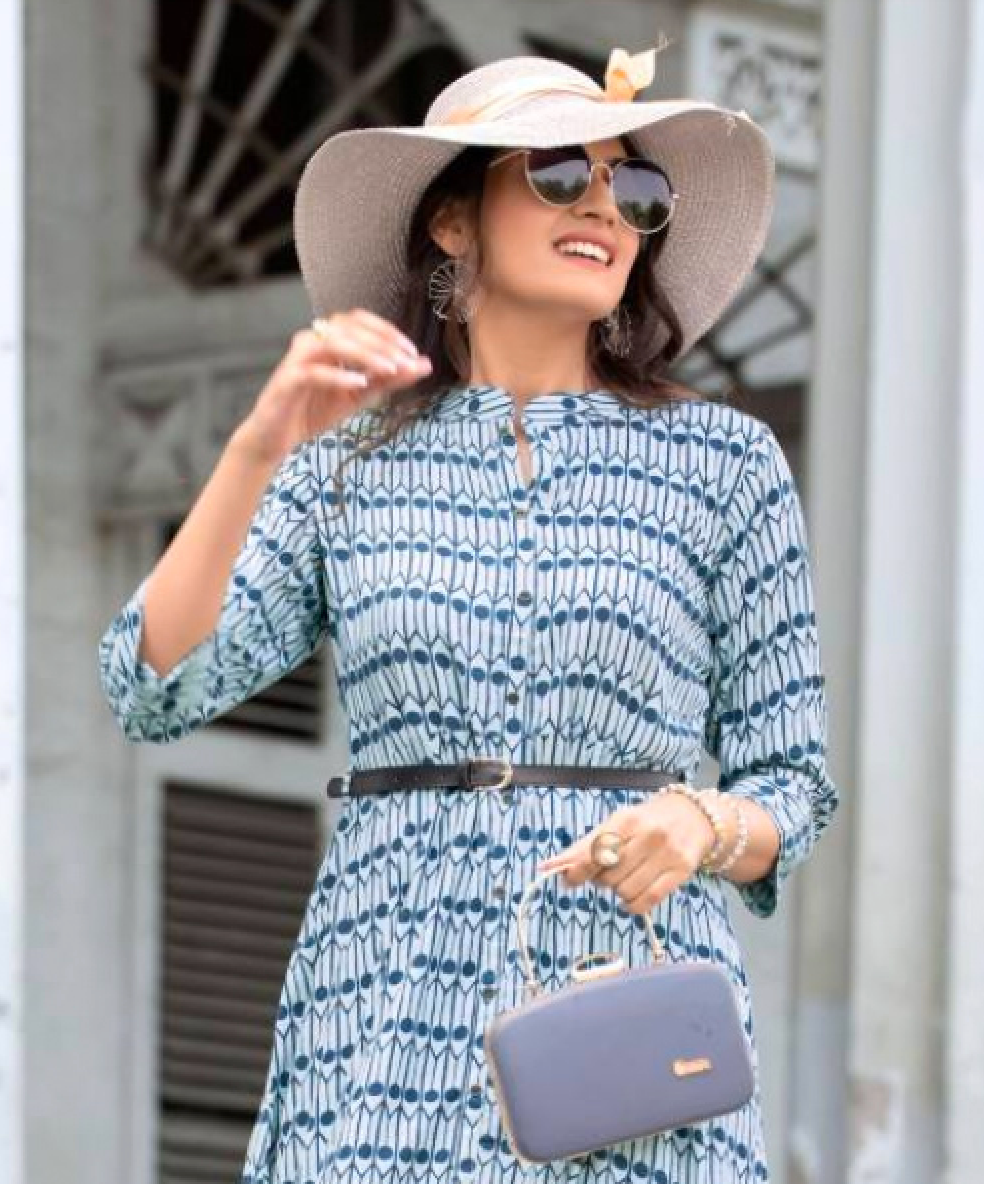 Matrut | Tripsy Belt Blue Dress