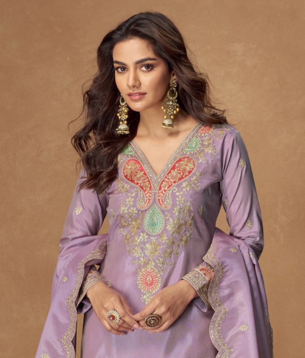 Matrut | Kashvi Purple Palazzo Suit
