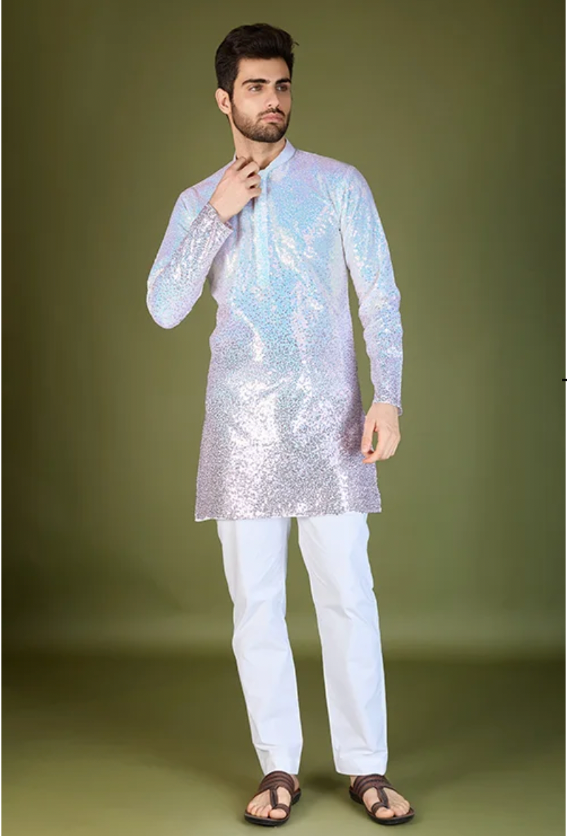 Matrut | Glam Saga Ombre Purple Kurta Set