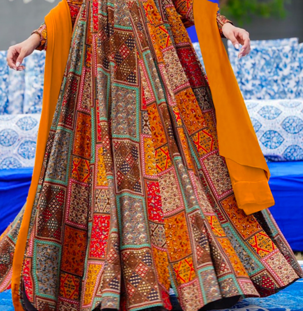 Matrut | Roshni Orange Gown