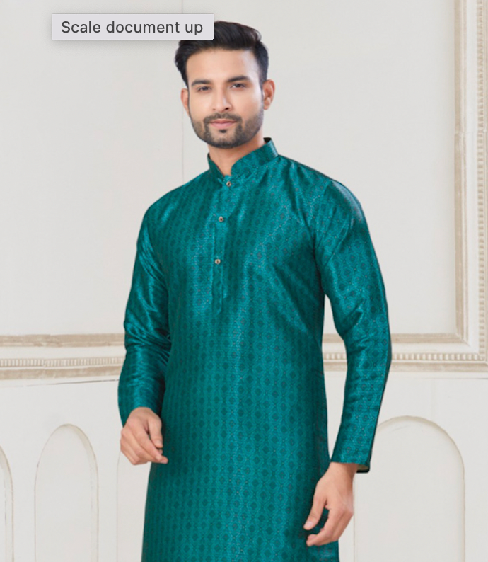 Matrut | Lofty Peacock Blue Kurta Set
