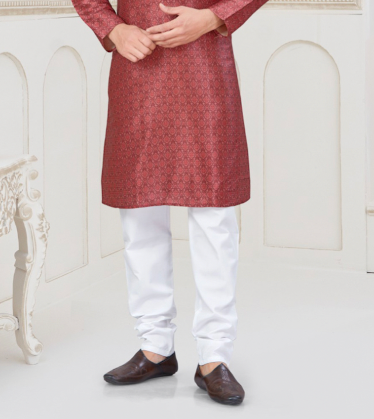 Matrut | Lofty Rusty Maroon Kurta Set