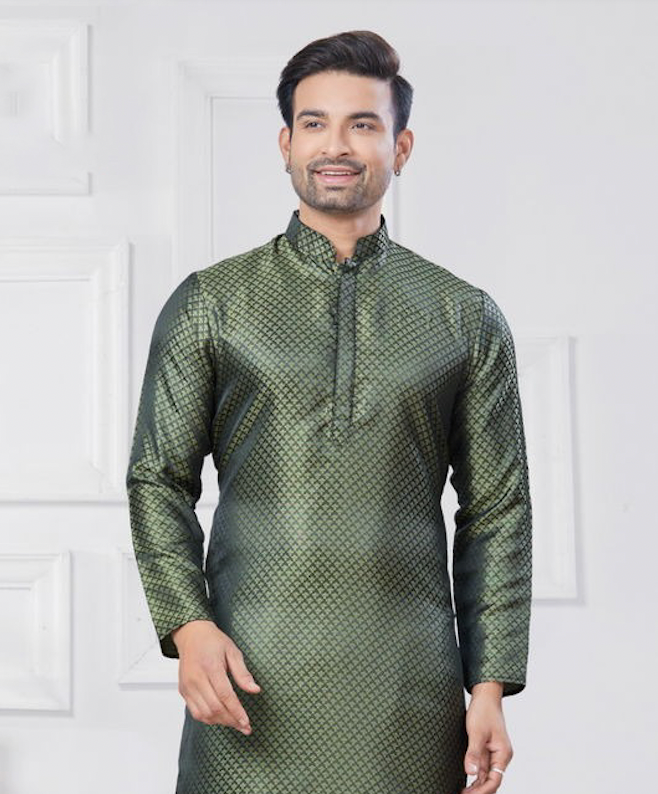 Matrut | Rangoon Dark Green Kurta Set