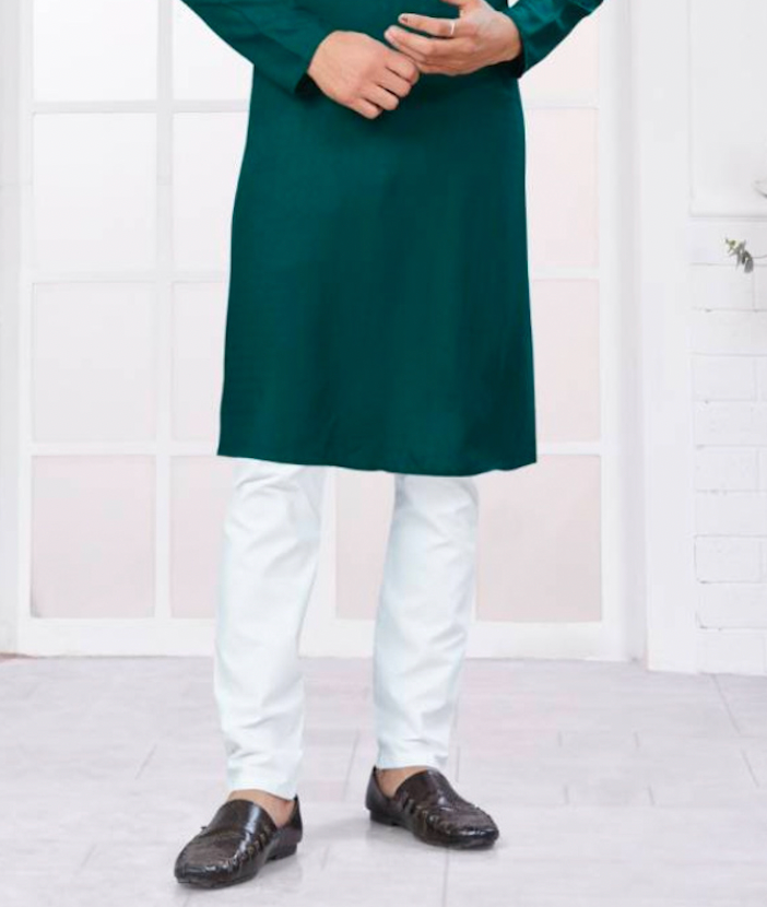 Matrut | Gallant Bottle Green Kurta Set