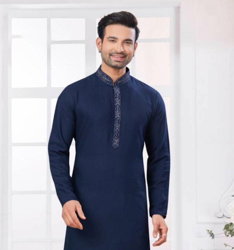 Matrut | Gallant Navy Blue Kurta Set