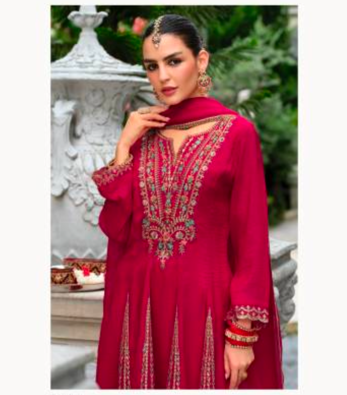Matrut | Karwa Rani Pink Anarkali Suit