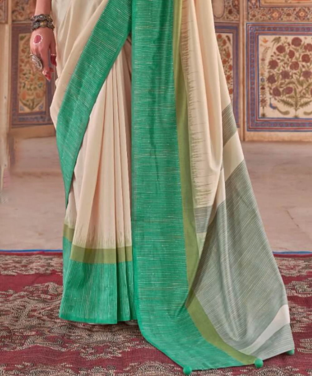Pratishtha Green Sigma Silk Saree