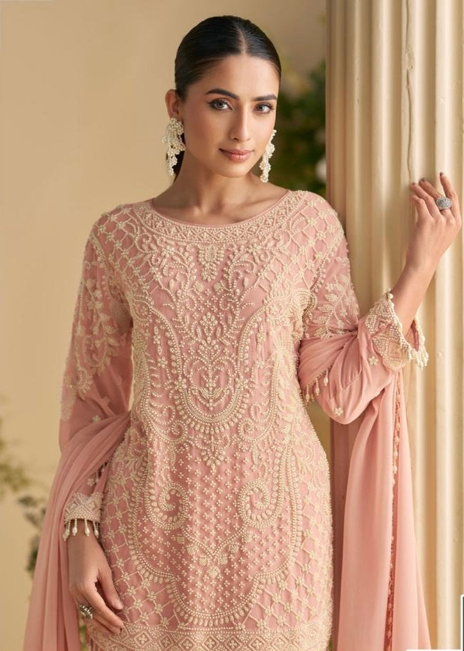 Matrut | Sana Baby Pink Palazzo Suit