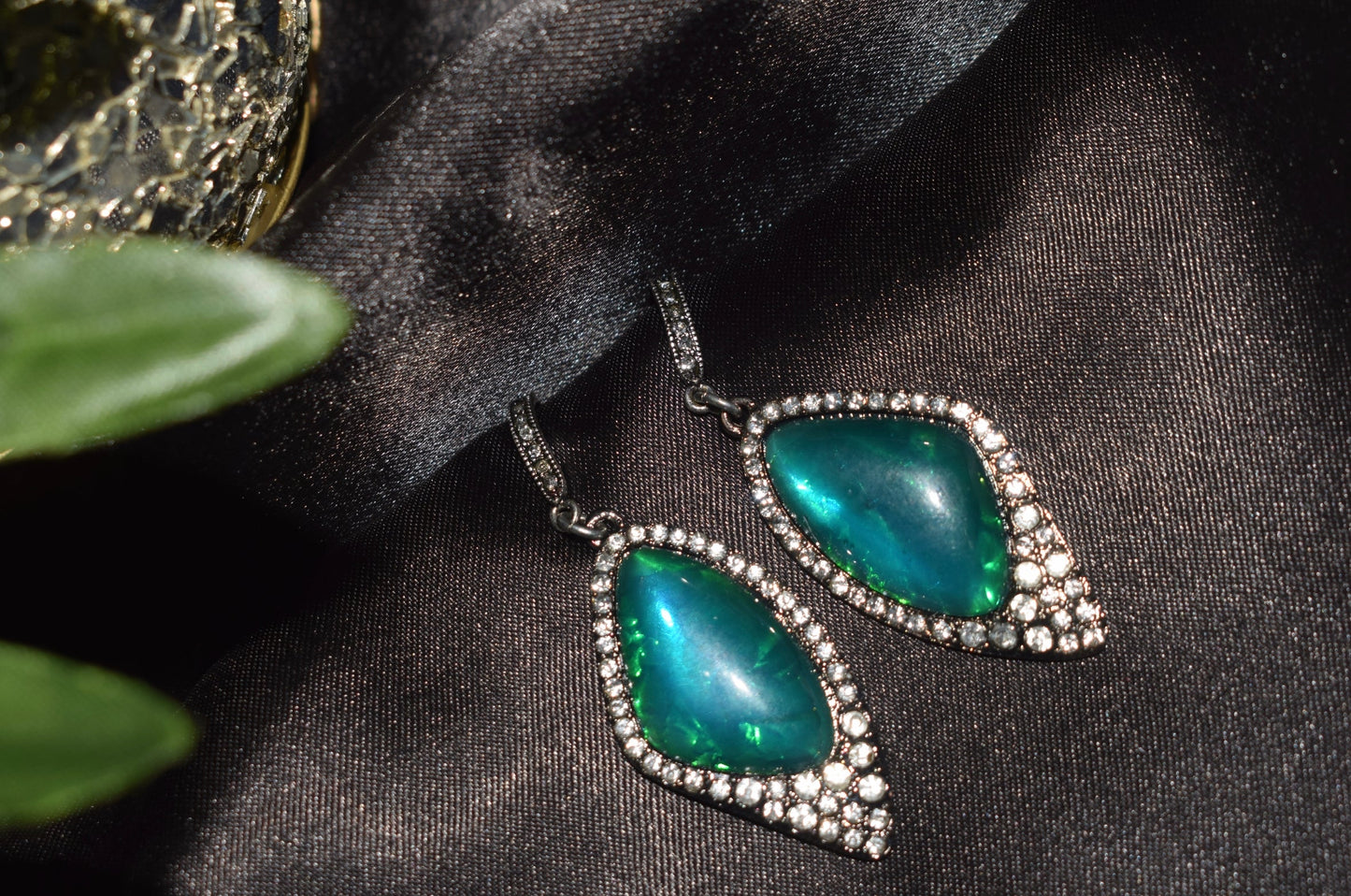 Gigantic Emerald Stone Earrings