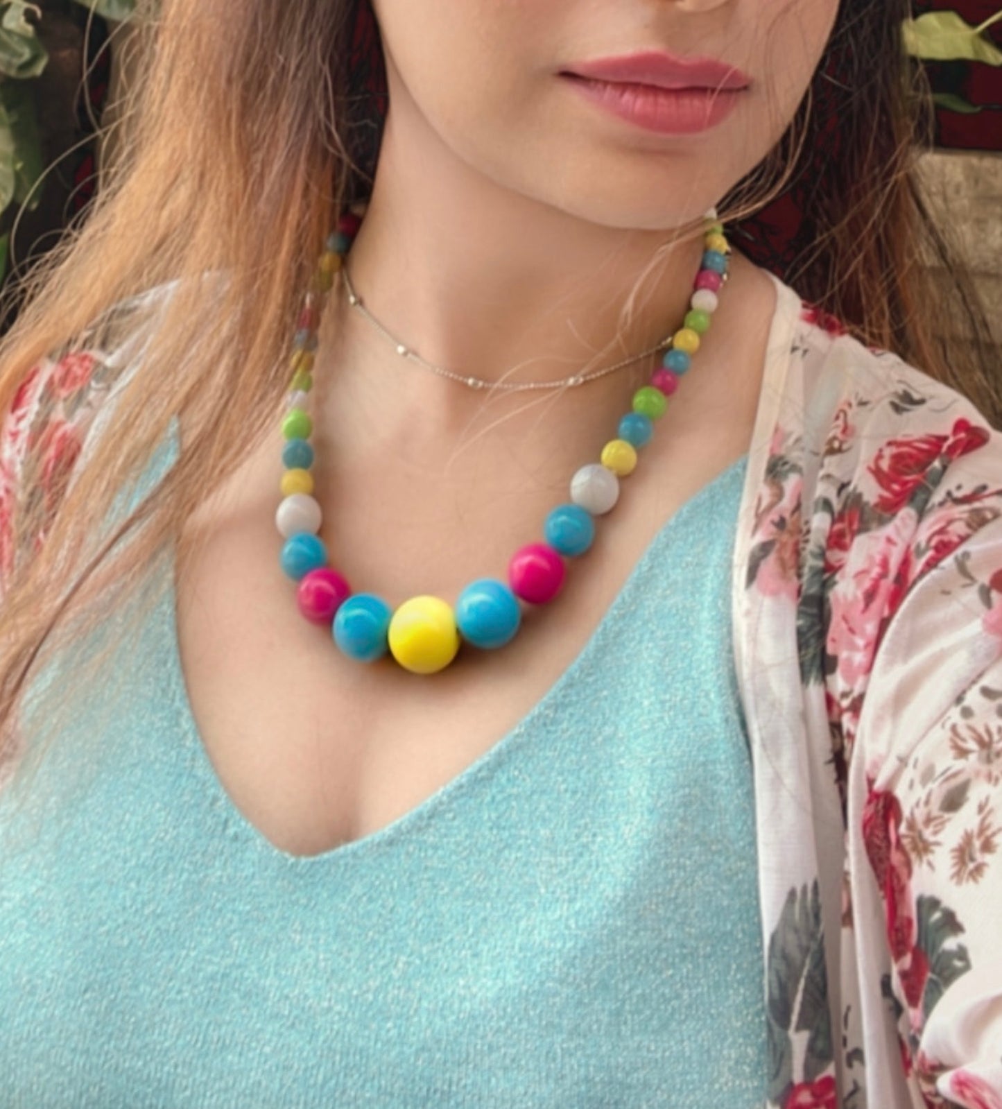 Multi-color Beaded Necklace