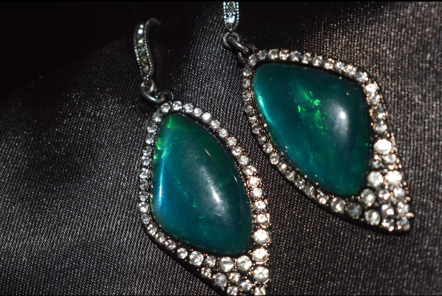 Gigantic Emerald Stone Earrings