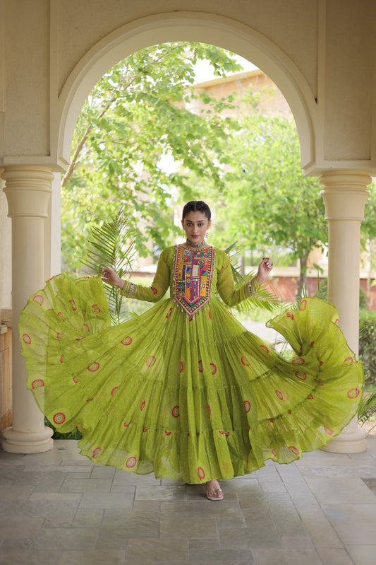 Ojas D08 Green Gown